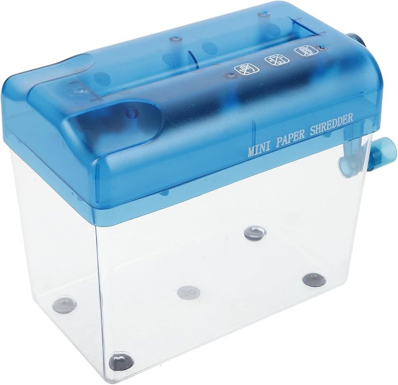 Mini Manual Paper Shredder A6 Desktop Hand Operated Compact Home Office Document Cutting Tool - Image 1